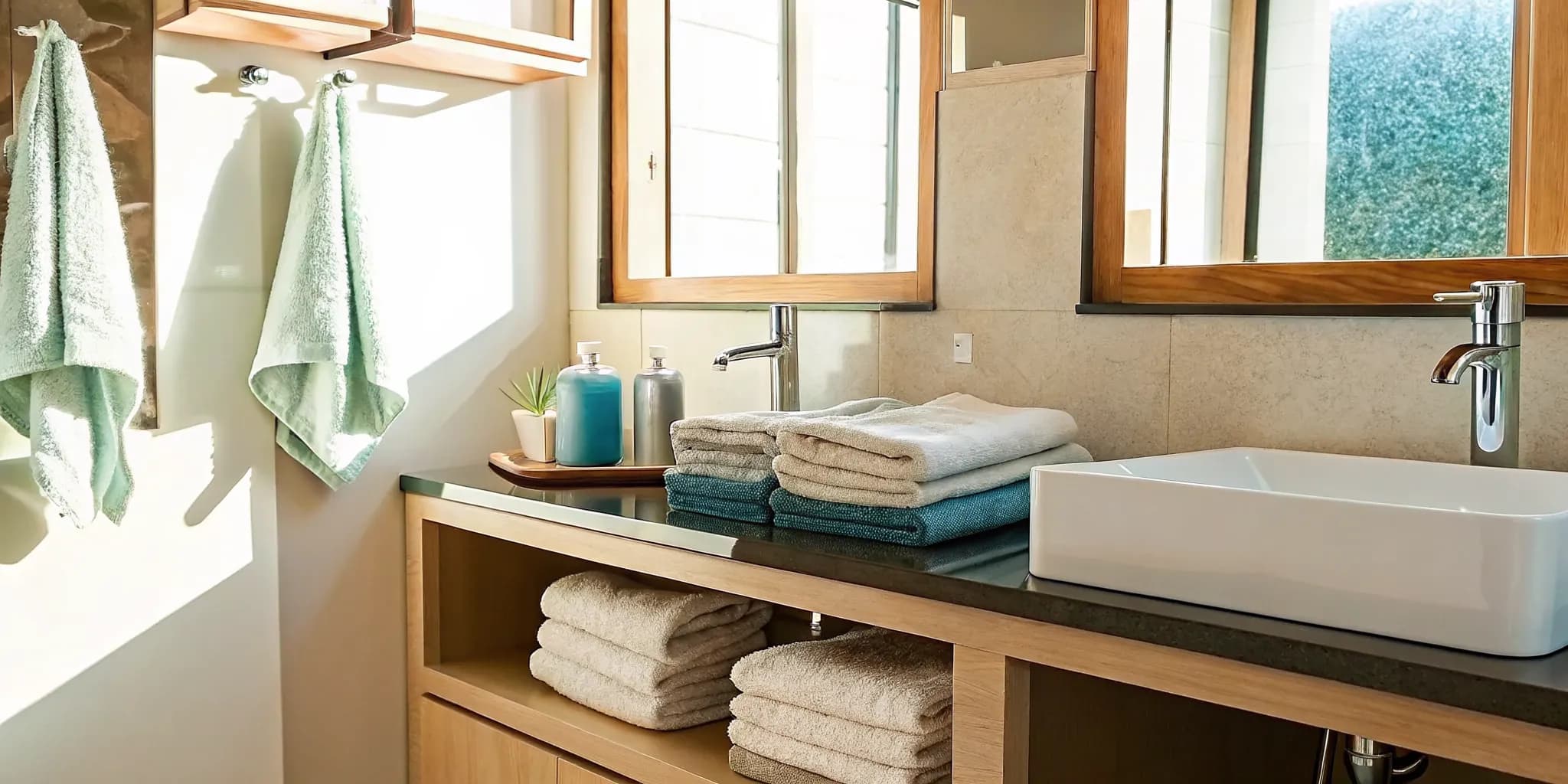 Clean bathroom ready for a bathroom deep cleaning checklist