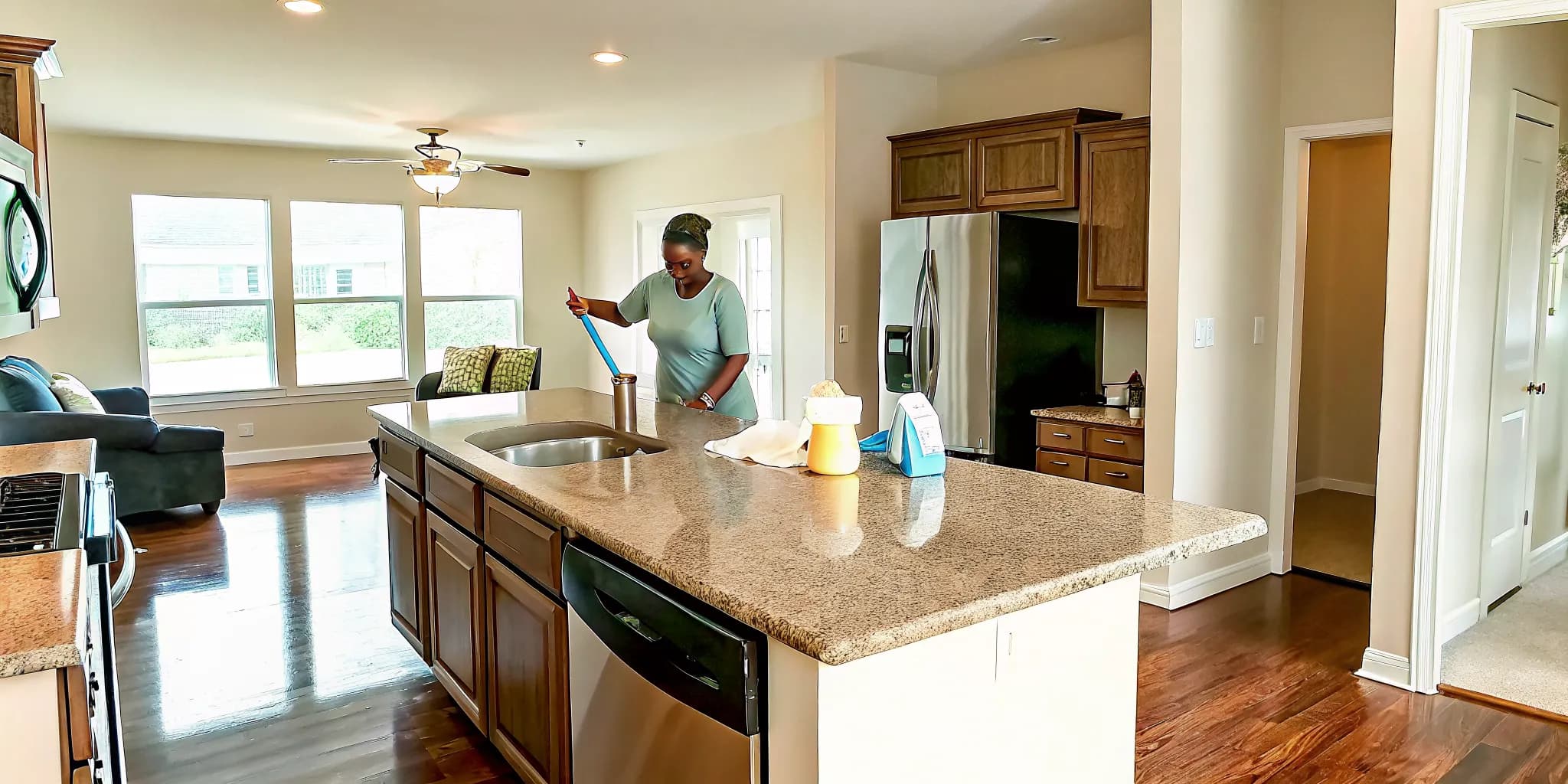 Professional move out cleaning for landlords Oklahoma rental kitchen