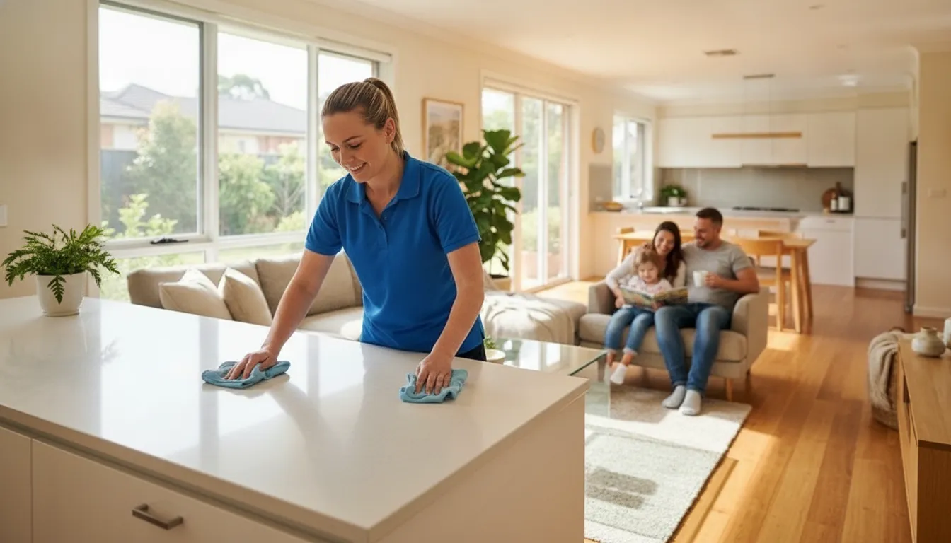 Bright refreshed living room after one-time professional cleaning