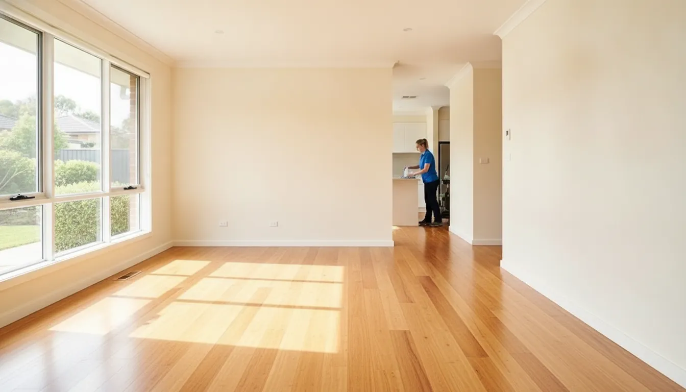 Move in cleaning in a bright, empty home